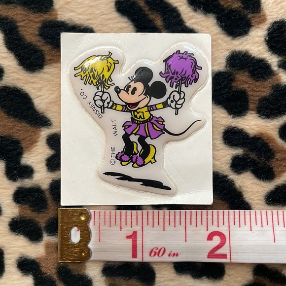 DISNEY Mickey Minnie Donald Duck Pluto Vintage Puffy Sticker Collectible 80s - Picture 10 of 17